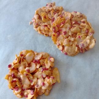 Framboises des sables au chocolat blanc